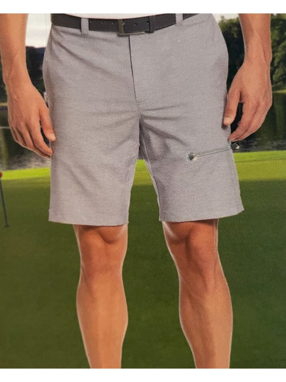 Callaway Mens Pearl Grey Performance Golf Shorts Size 36 90%Polyester10%Elastane
